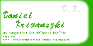 daniel krivanszki business card